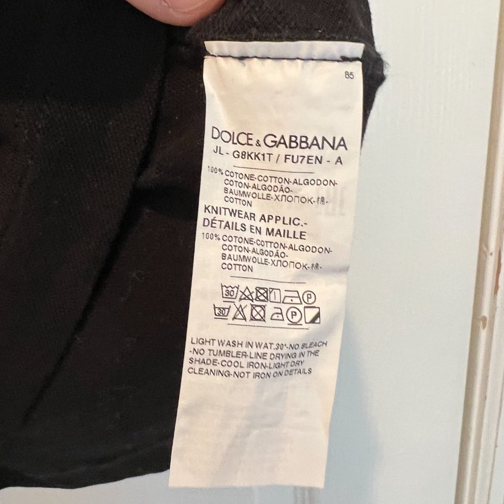 Dolce&Gabbana Men’s Logo Plaque Polo Shirt - Picture 8 of 8